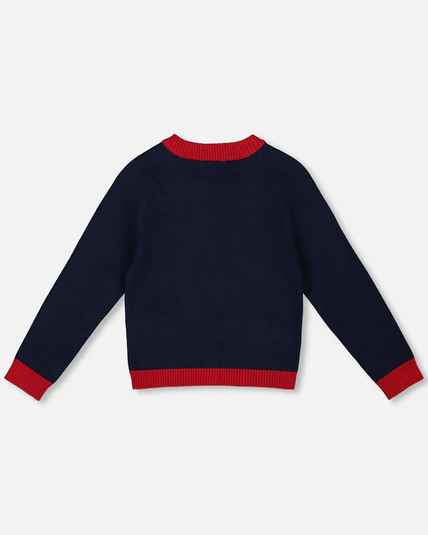 Deux Par Deux Girls Cardigan   H20IT30   Mood Indigo **