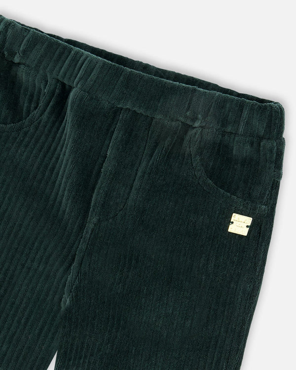 Deux Par Deux Girls Stretch Velour Rib Treggings   H20J20   Jasper **