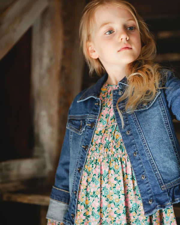 Deux Par Deux Girls Denim Jacket   H20J50   Navy Denim