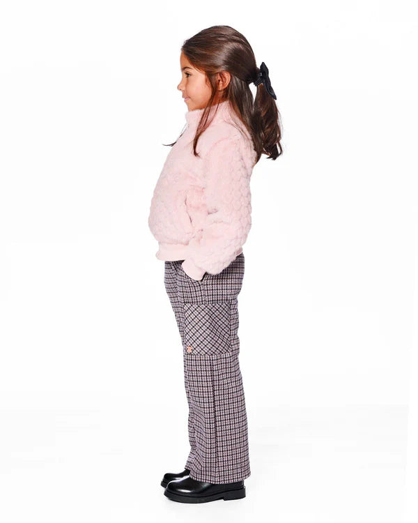 Deux Par Deux Girls Flare Pants   H20K20    Houndstooth Jacquard **