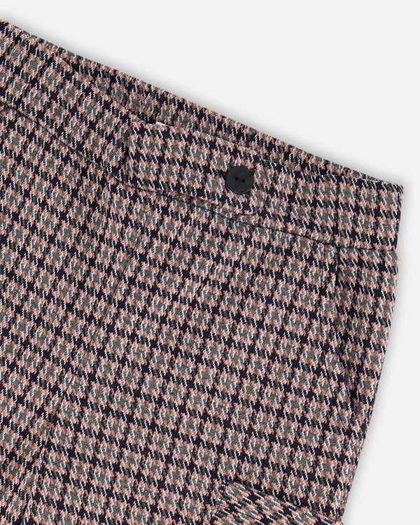 Deux Par Deux Girls Flare Pants   H20K20    Houndstooth Jacquard **