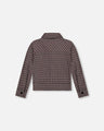 Deux Par Deux Girls Houndstooth Jacket   H20K52   Houndstooth Jacquard