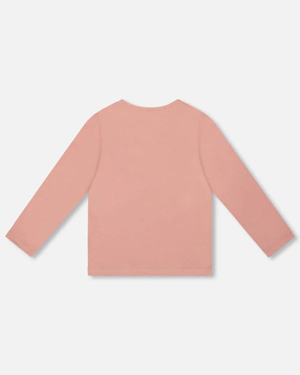 Deux Par Deux Girls Long Sleeve Tee   H20K71-650   Rose Tan **