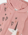 Deux Par Deux Girls Hooded Cardigan    H20KT31   Rose Tan