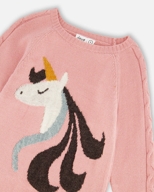 Deux Par Deux Girls Knit Dress   H20KT85-650   Rose Tan **