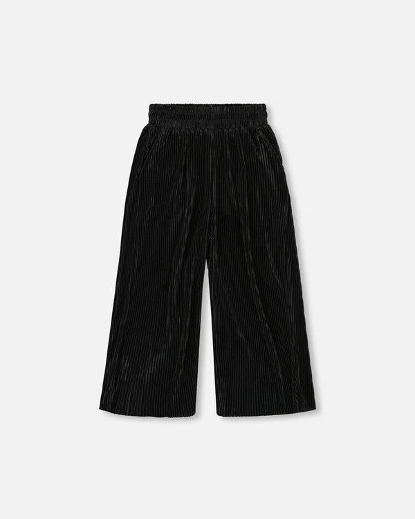 Deux Par Deux Girls Wide Leg Pleated Pant   H20LG20-999   Anthracite **