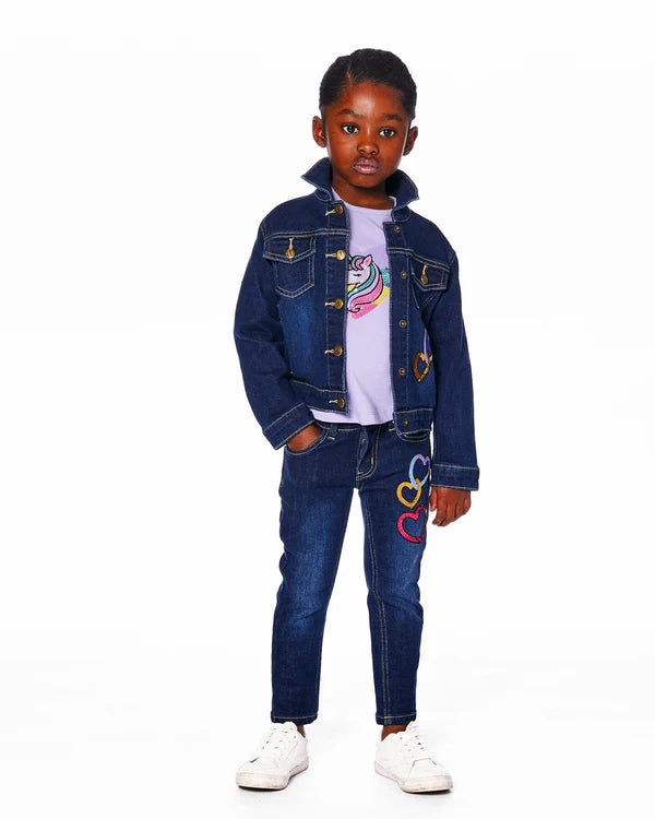 Deux Par Deux Girls Jeans   H20N20    Navy Denim