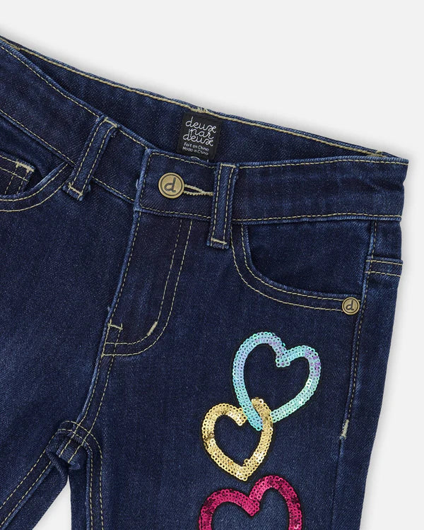 Deux Par Deux Girls Jeans   H20N20    Navy Denim