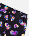 Deux Par Deux Girls Wide Leg Fleece Pants   H20N21   Multicolor Hearts