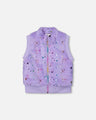 Deux Par Deux Girls Fur Zippered Vest   H20N30   Lavender