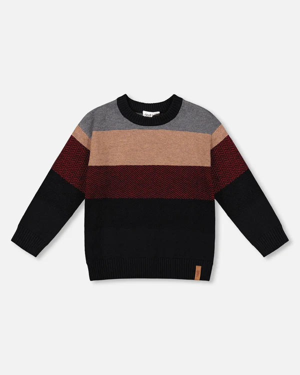 Deux Par Deux Boys Color Block Sweater   H20OBT72   Multicolor **