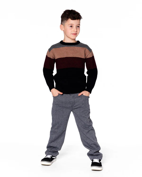 Deux Par Deux Boys Color Block Sweater   H20OBT72   Multicolor **