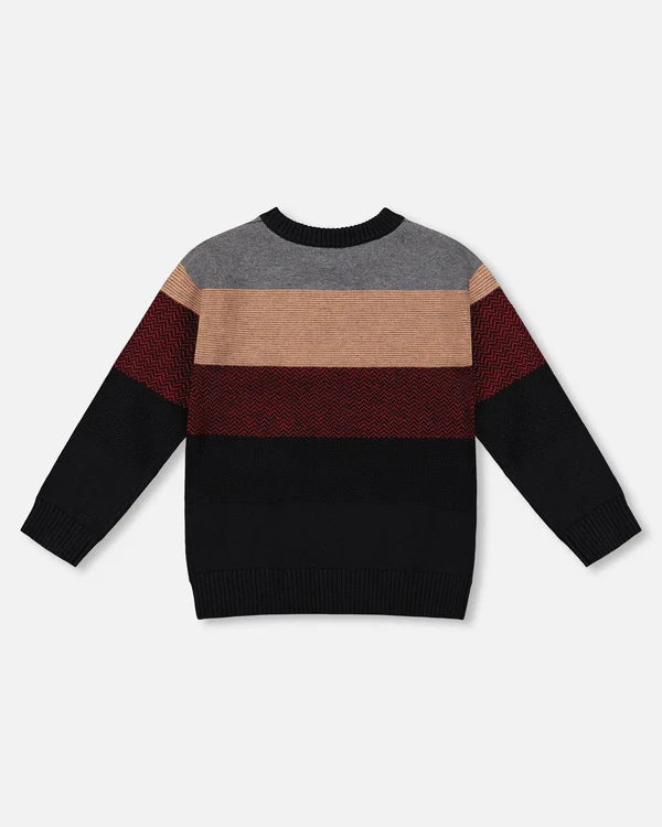 Deux Par Deux Boys Color Block Sweater   H20OBT72   Multicolor **