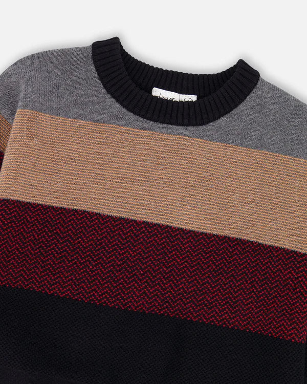 Deux Par Deux Boys Color Block Sweater   H20OBT72   Multicolor **
