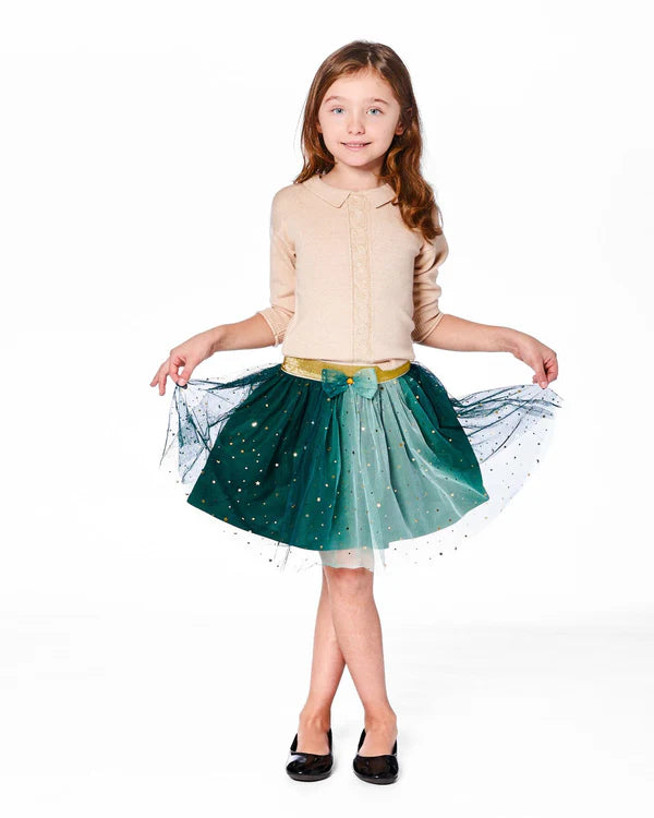 Deux Par Deux Girls Tulle Skirt With Bow    H20OG81-393   June Bug **