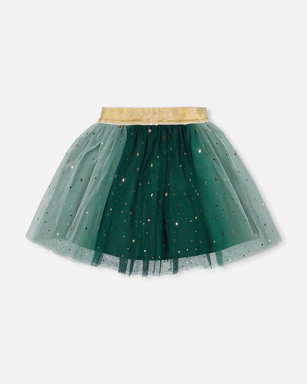 Deux Par Deux Girls Tulle Skirt With Bow    H20OG81-393   June Bug **