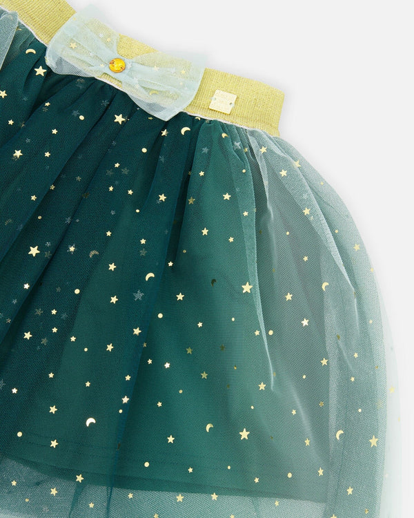 Deux Par Deux Girls Tulle Skirt With Bow    H20OG81-393   June Bug **