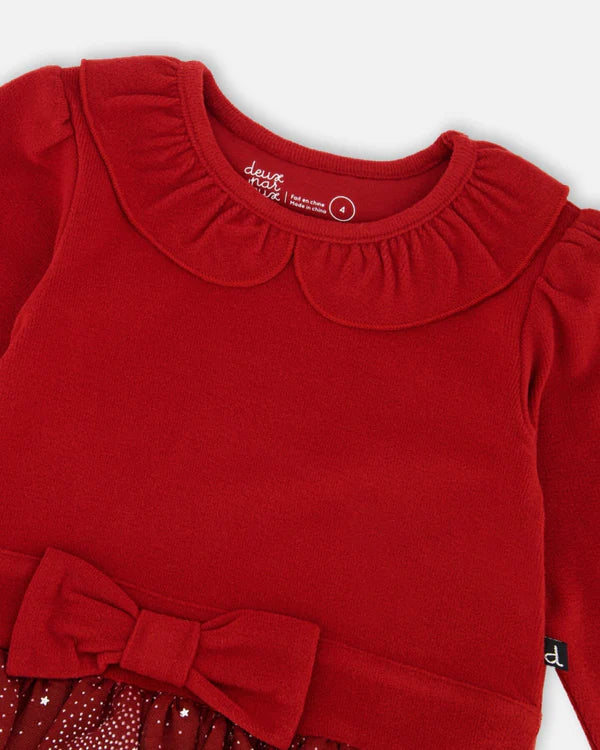 Deux Par Deux Baby Girl Dress   H20O86   Jester Red **