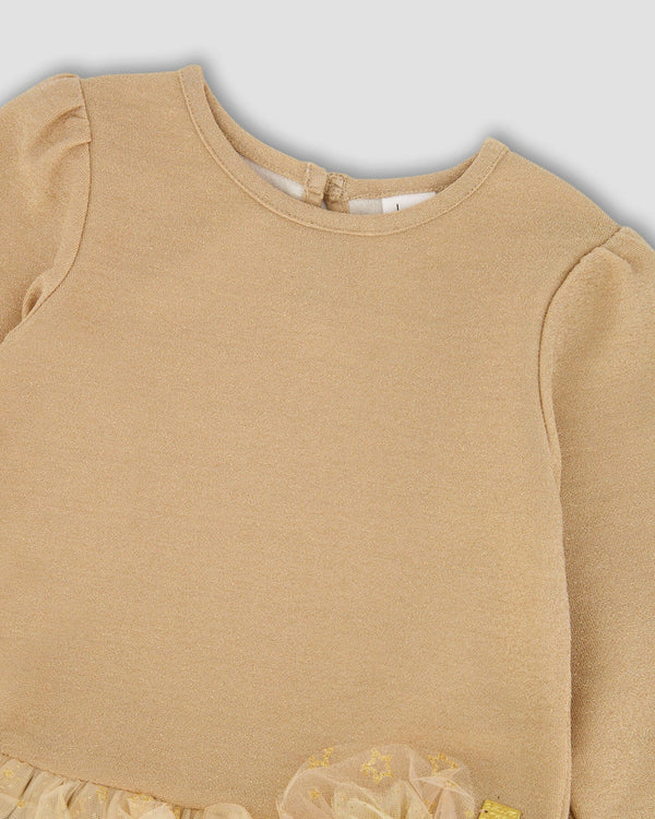 Deux Par Deux Girls Dress   H20OG87   Sesame **