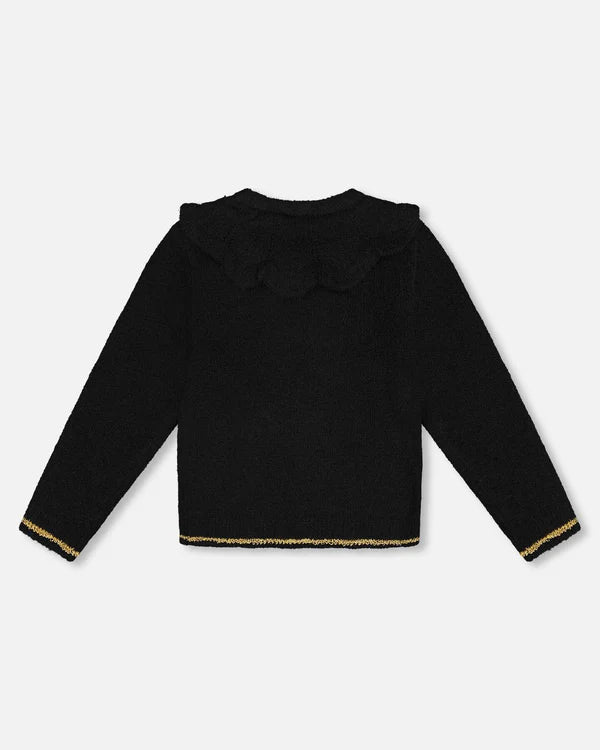 Deux Par Deux Girls Cardigan   H20OGT31   Anthracite