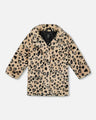 Deux Par Deux Girls Long Coat   H20Q53  Animal Print