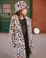 Deux Par Deux Girls Long Coat   H20Q53  Animal Print