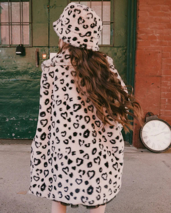 Deux Par Deux Girls Long Coat   H20Q53  Animal Print **