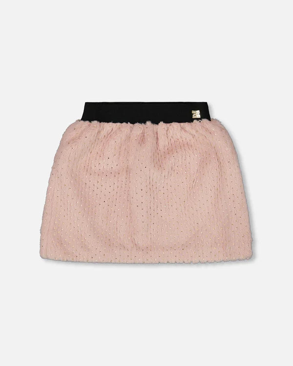 Deux Par Deux Girls Faux Fur Skirt   H20Q80   Silver Pink **
