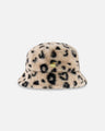 Deux Par Deux Girls Faux Fur Bucket Hat   H20QH   Animal Print