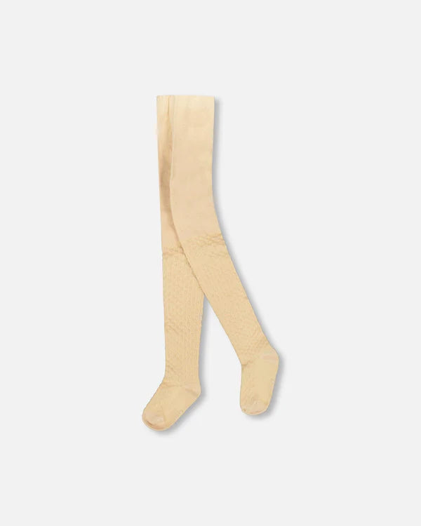 Deux Par Deux Girls Knit Tights   H20QT   Nougat **