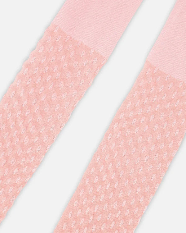 Deux Par Deux Girls Knit Tights   H20QT   Silver Pink **