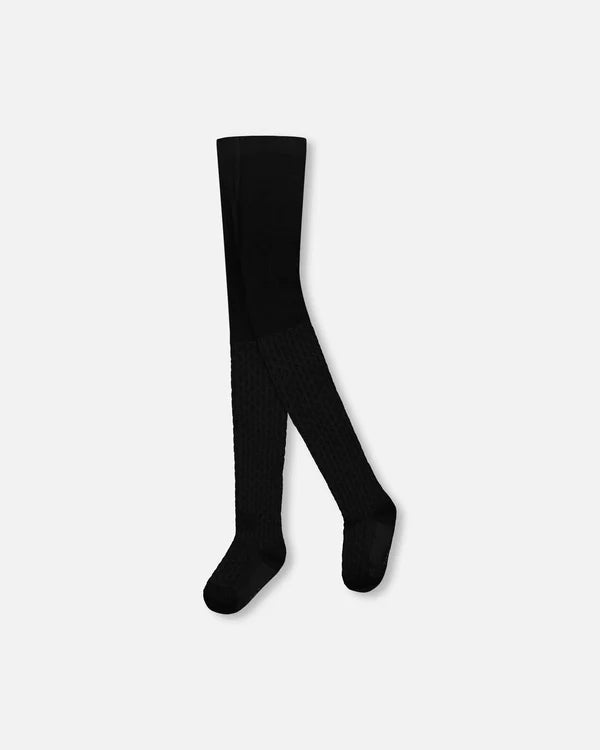 Deux Par Deux Girls Knit Tights   H20QT   Anthracite **