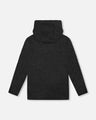 Deux Par Deux Boys Brushed Jersey Hooded Tee   H20U11   Anthracite