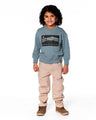 Deux Par Deux Boys French Terry Crew Neck   H20U36-478   Stormy Sea