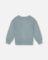 Deux Par Deux Boys French Terry Crew Neck   H20U36-478   Stormy Sea