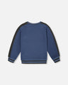 Deux Par Deux Boys Soft Ribbed Sweatshirt   H20U39-482   Patriot Blue