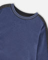 Deux Par Deux Boys Soft Ribbed Sweatshirt   H20U39-482   Patriot Blue