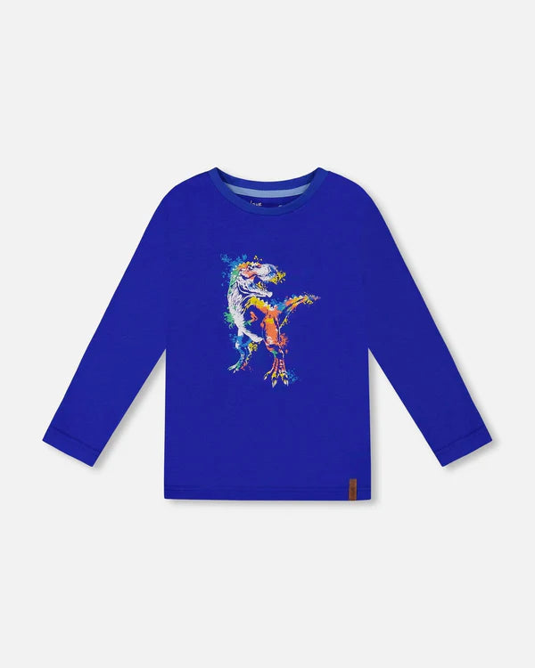 Deux Par Deux Boys Long Sleeve Tee   H20U69   Nautical Blue