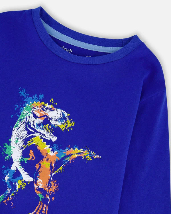 Deux Par Deux Boys Long Sleeve Tee   H20U69   Nautical Blue