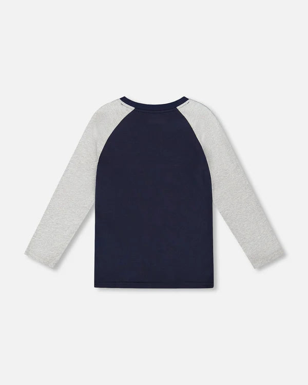 Deux Par Deux Boys Long Sleeve Tee   H20U70   Peacoat **