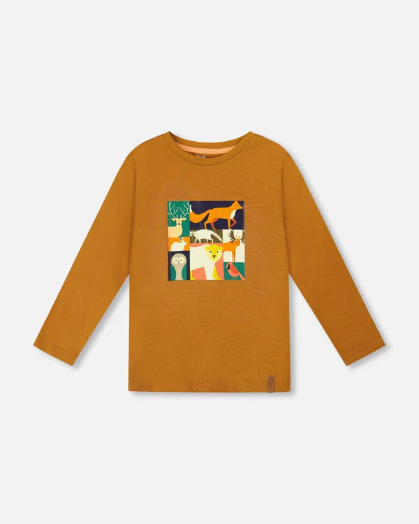 Deux Par Deux Boys Long Sleeve Tee   H20U74   Raw Sienna **