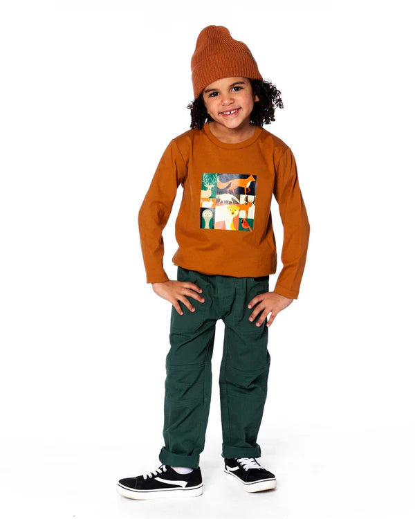 Deux Par Deux Boys Long Sleeve Tee   H20U74   Raw Sienna **