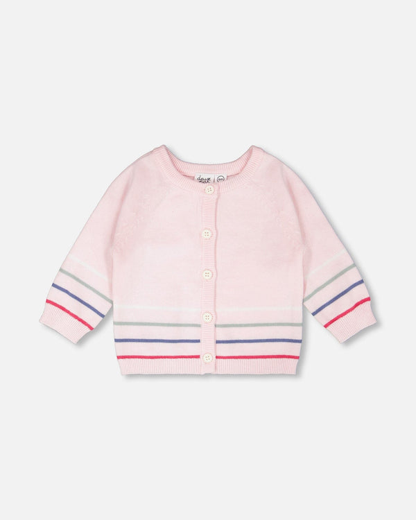 Deux Par Deux Baby Girl Cardigan   H30BT31   Chalk Pink