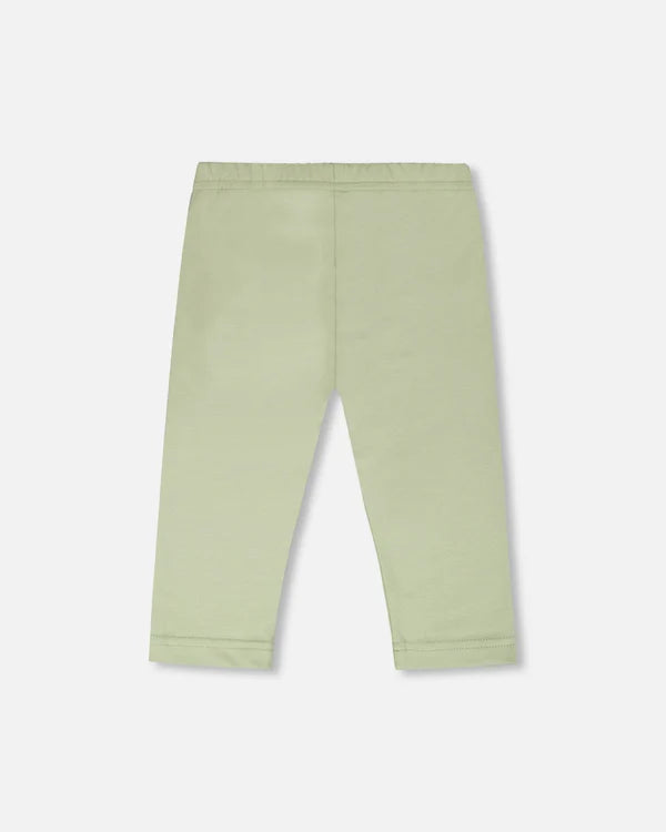 Deux Par Deux Baby Girl Jersey Capri Legging   H30F60  Swamp