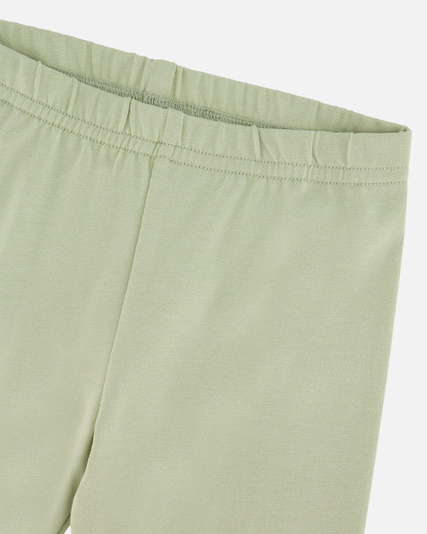 Deux Par Deux Baby Girl Jersey Capri Legging   H30F60  Swamp