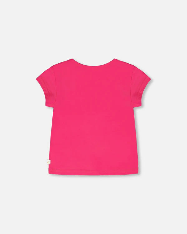 Deux Par Deux Baby Girl Jersey Tee Shirt   H30F70   Pink Yarrow