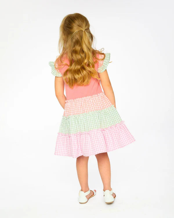 Deux Par Deux Baby Girl Dress   H30F85   Strawberry Ice