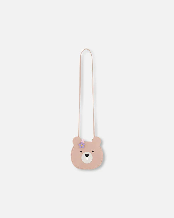 Deux Par Deux Teddy Bear Bag   H30FA   Silver Pink