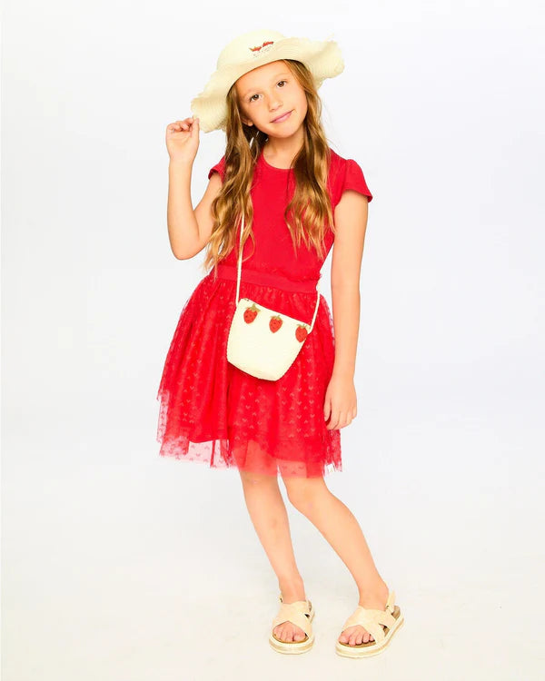 Deux Par Deux Strawberry Handbag   H30HA   Light Straw