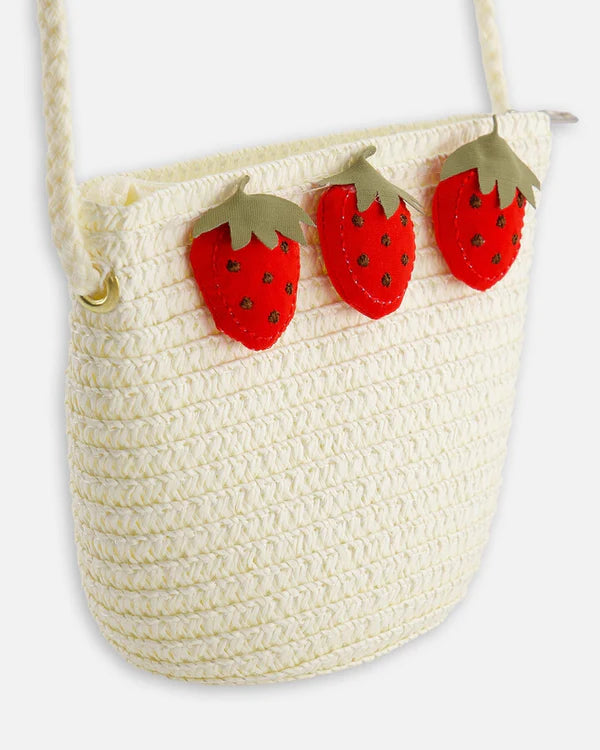 Deux Par Deux Strawberry Handbag   H30HA   Light Straw